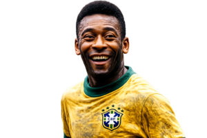 ภาพนักฟุตบอลระดับตำนาน เปเล่ (Pelé) อดีตดาวดังทีมชาติบราซิล ผู้สร้างประวัติศาสตร์ในฟุตบอลโลก